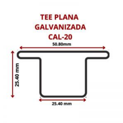 TEE PLANA CAL -- 20 -- GALV
